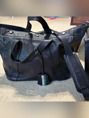 Madewell Genuine Leather Stockholm Satchel Crossbody Bag Suede Interior
